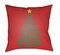 Tiwari Home 20" Apple Red and Green Christmas Tree Printed Square Throw Pillow Cover